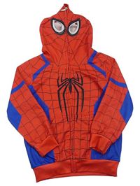 Červeno-modrá propínací mikina s kapucí - Spiderman 