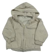 Béžová melírovaná prepínaci mikina s kapucňou H&M