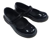 Černé lakované koženkové polobotky Dr. Martens vel. 36
