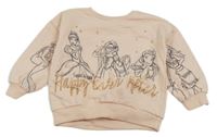 Svetloružová mikina s princeznami Disney
