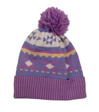 Fialovo-oranžová vzorovaná čapica s brmbolcom M&S