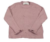 Ružový rebrovaný sveter H&M