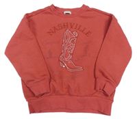 Jahodová mikina s topánkou F&F