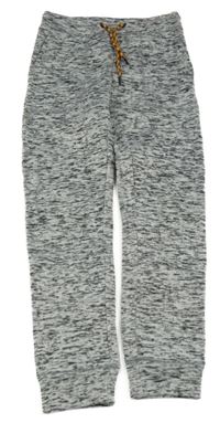 Šedé melírované úpletové zateplené tepláky Tom Tailor