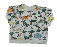 Sivá mikina so zvieratkami H&M