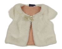 Biela kožušinová podšitá vesta