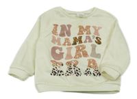 Vanilková mikina s nápisom Shein