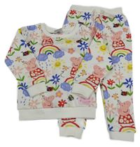 2set - Bílá mikina s Peppou a obrázky + tepláky Tu