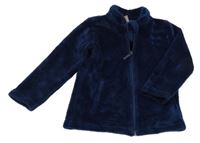 Tmavomodrá plyšová prepínaci mikina Pusblu