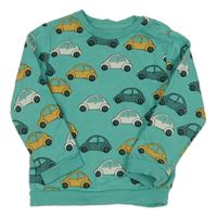 Zelená mikina s autami M&S