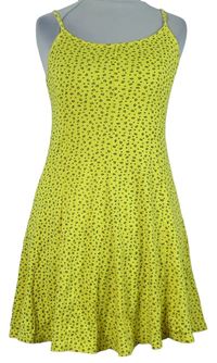 Dámske žlté ktičkované bavlnené šaty Topshop