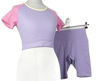2set - Dámské lila-růžové UV tričko + plavkové kraťasy 