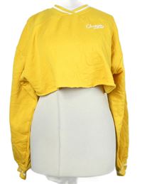 Dámska okrová crop mikina s logom H&M