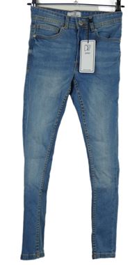 Nové - Dámske svetlomodré skinny rifle Don´t think twice