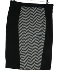 Dámska čierno-sivá vzorovaná sukňa F&F