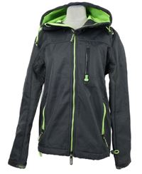 Pánska tmavosivá softshellová bunda s kapucňou Superdry