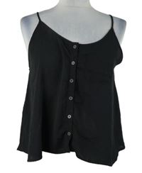 Dámský černý šifonový propínací top Hang Ten 