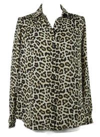 Dámska čierno-béžová vzorovaná blúzka H&M