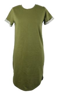 Dámské khaki teplákové šaty JDY 