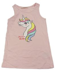 Svetloružový top s jednorožcom H&M