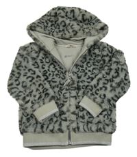 Šedá kožešinová zateplená bunda s kapucí John Lewis