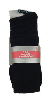 Nové - 5x tmavomodré podkolenky Dunnes