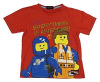 Červené tričko s panáčky Lego