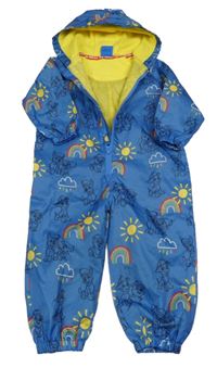 Modrá šušťáková podšitá kombinéza s Paw Patrol a kapucňou George