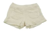 Smotanové háčkované kraťasy