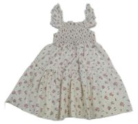 Biele kvetované ľahké šaty Shein