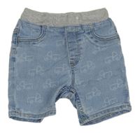 Svetlomodré rifľové kraťasy s úpletovým pasom H&M