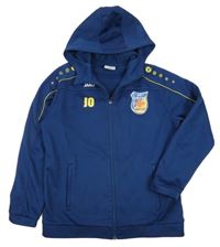 Tmavomodro-žltá športová prepínaci mikina s kapucňou JAKO