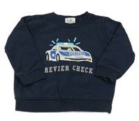 Tmavomodrá mikina s policejním autom Topolino