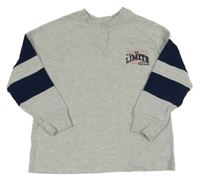 Svetlosivá melírovaná mikina s nápismi M&S