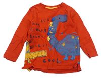 Červené tričko s dinosaurami George