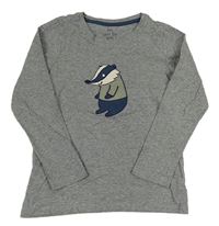 Šedé triko s jezevcem 