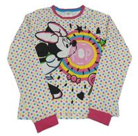 Bílé puntíkaté triko s Minnie Disney