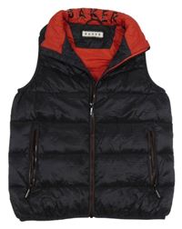 Tmavomodrá šusťáková zateplená vesta Baker