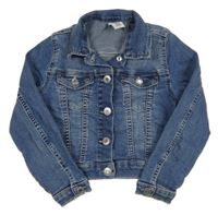 Modrá rifľová crop bunda Denim Co.