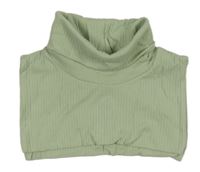 Zelenkavá žebrovaná vsadka s rolákem H&M