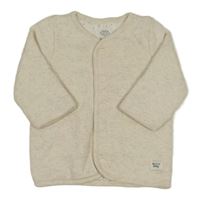 Světlebéžová melírovaná propínací podšitá mikina F&F