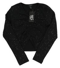 Nové - černé třpytivé crop triko New Look