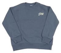 Modrošedá mikina s nápisom Zara