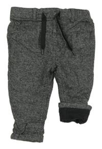 Tmavošedé melírované podšité kalhoty Kiabi