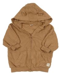 Hnedá prepínaci oversize mikina s medvedíkom a kapucňou s uškami Next