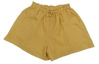 Žlté rebrované kraťasy Next