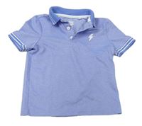 Modro-biele vzorované polo tričko F&F