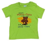 Zelené tričko s medvedíkom Anna&Philip