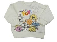 Bílá mikina Mr. Men Primark