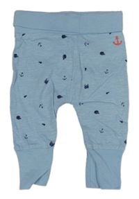 Svetlomodré tepláky s obrázkami Mothercare